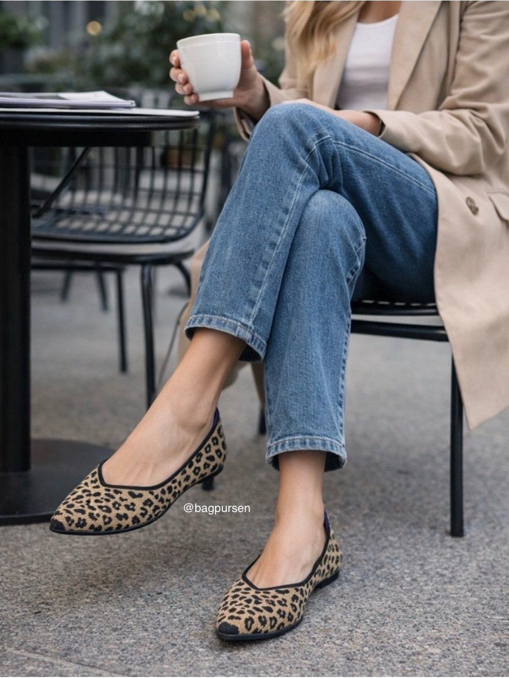 Rothy’s The Point Leopard Print Flats Size 8 Tan Animal Print Capsule Chic